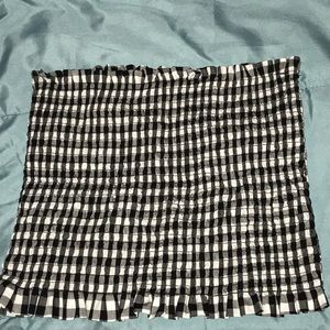 Checkered Black and White Tube Top